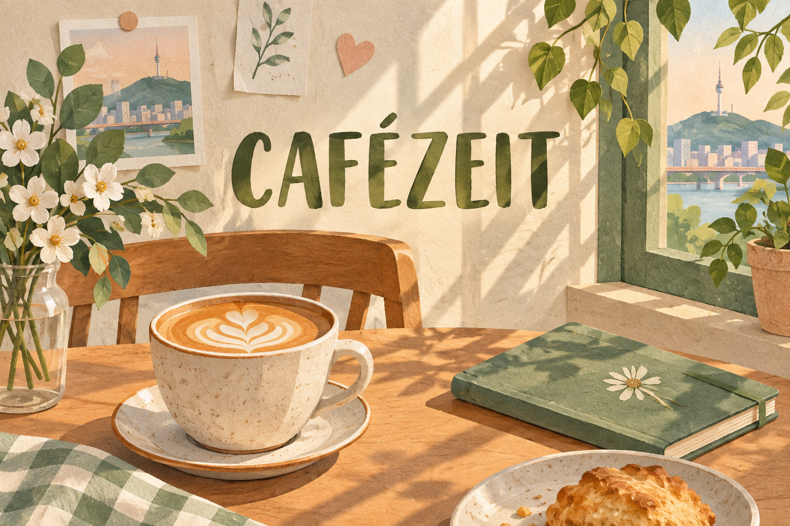 Cafépause zwischen Ausflügen in Korea