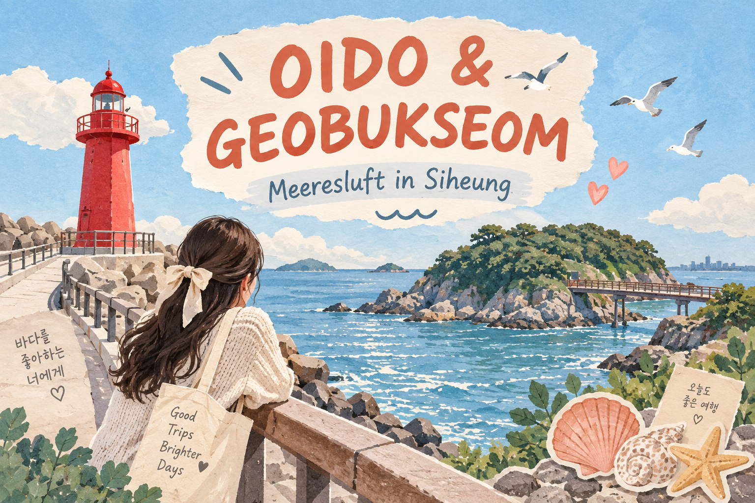 Oido: illustrierter Reisebericht-Titel, mit KI erstellt